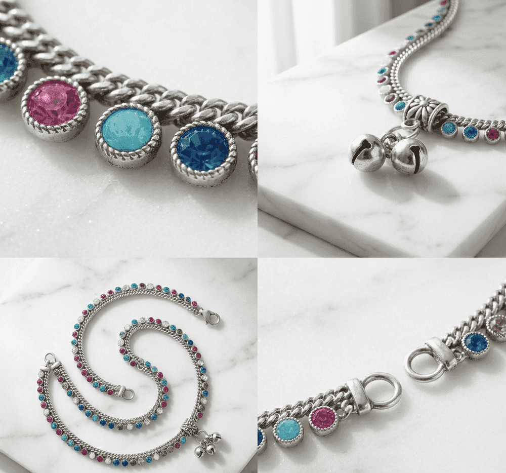 Multi-Colored Stone Anklet Pair view 2