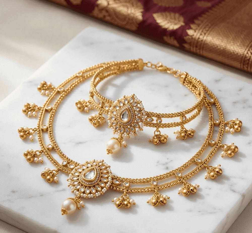 Heavy VishaalMart Rajasthani Kundan Haar view 2