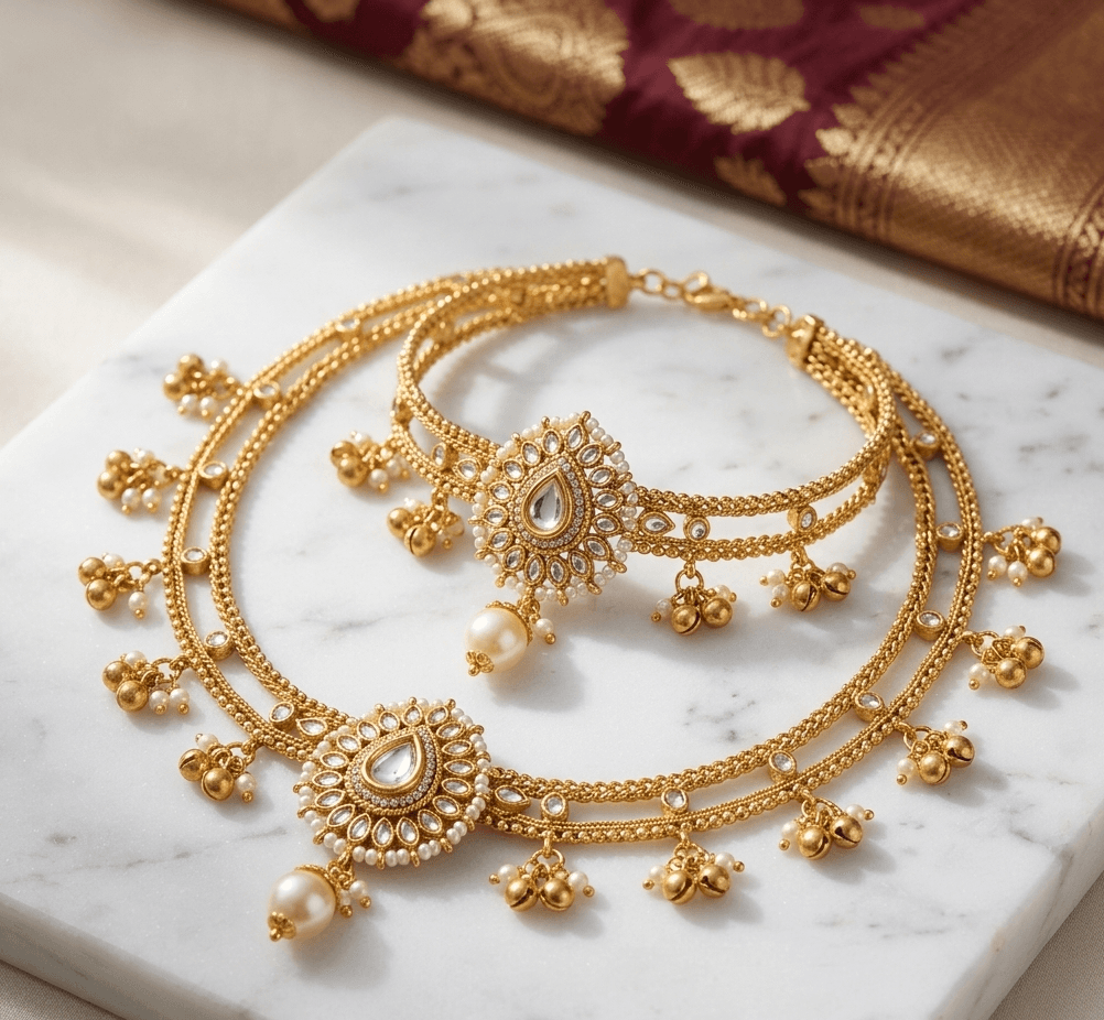 Heavy VishaalMart Rajasthani Kundan Haar view 2